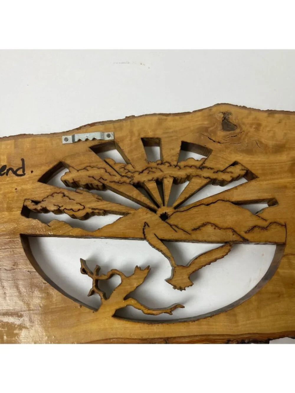 Handcrafted Wooden Wall Art Landscape Design By Donna Nibler Signed 2014 Rustic